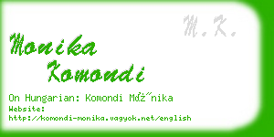 monika komondi business card